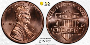 2019-W 1C Shield MS69RD