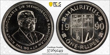 1990 Rupee PR67
