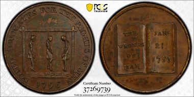 1796 Tk 1/2D DH-838 Middlesex Noted Advocates MS62BN