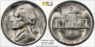 1945-D 5C DDO FS-101 MS66FS