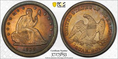 1839 25C No Drapery MS62