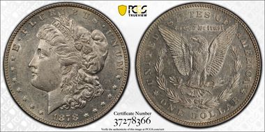 1878 7/8TF $1 VAM 44, Tripled Blossoms AU58