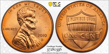 2010-D 1C Shield MS66RD
