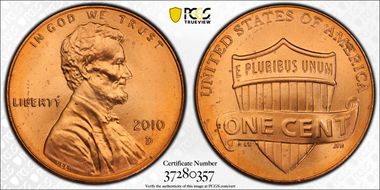 2010-D 1C Shield MS66RD
