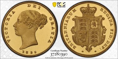 1839 1/2 Sov S-3859 WR-344 PE Medallic PR64+ DCAM