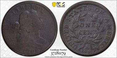 1796 1C Draped, Reverse of 1797 G6BN