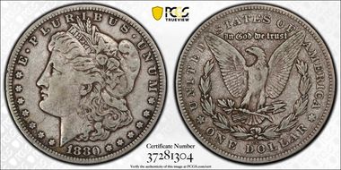 1880/79-CC $1 Reverse of 1878 VF30