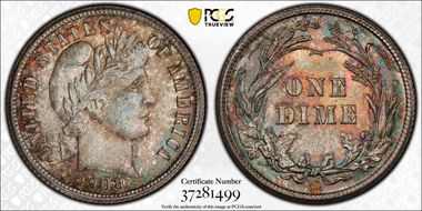 1908-O 10C MS66+