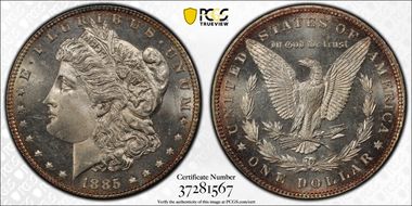 1885 $1 MS65PL