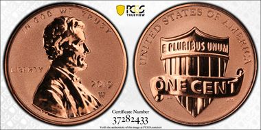 2019-W 1C Shield - Reverse Proof PR70RD