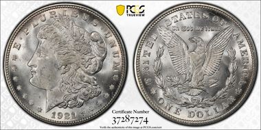 1921-D $1 MS66+