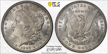 1892 $1 MS65+