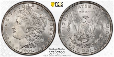 1881 $1 MS66+