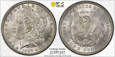 1887/6-O $1 VAM 3, 7/6 MS64+