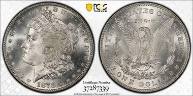 1878 7/8TF $1 Strong MS65+