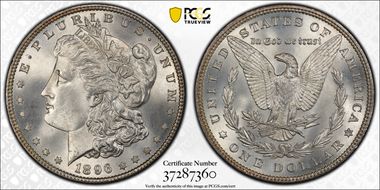 1896 $1 MS67+