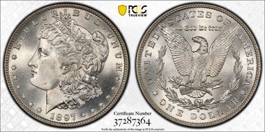 1897-S $1 MS67+