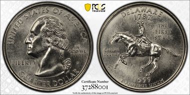 1999-P 25C Delaware MS69
