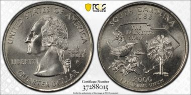 2000-P 25C South Carolina MS68