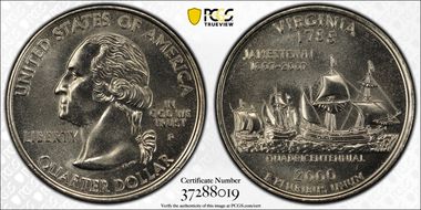 2000-P 25C Virginia MS68