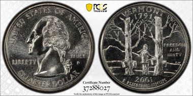 2001-P 25C Vermont MS69