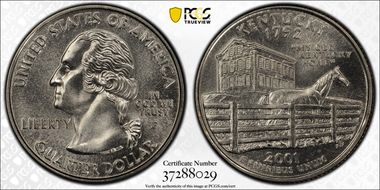 2001-P 25C Kentucky MS69