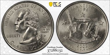 2002-D 25C Tennessee MS68
