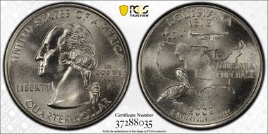 2002-P 25C Louisiana MS69