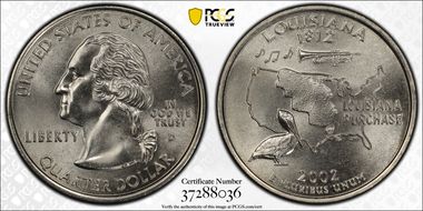 2002-D 25C Louisiana MS68