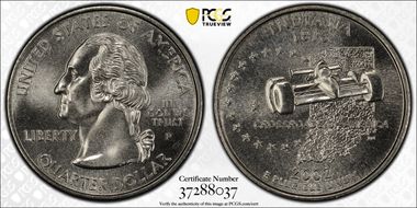 2002-P 25C Indiana MS69
