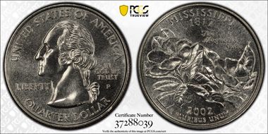 2002-P 25C Mississippi MS69