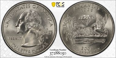 2003-D 25C Arkansas MS68