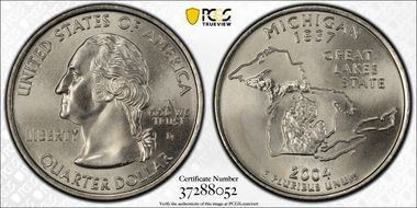 2004-D 25C Michigan MS69
