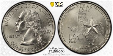 2004-D 25C Texas MS69