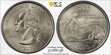 2004-D 25C Iowa MS69