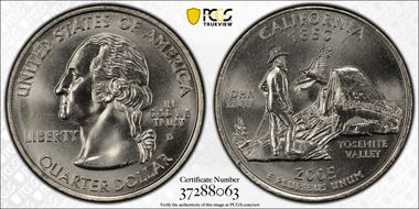 2005-D 25C California MS68
