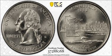 2005-D 25C Minnesota Satin Finish SP69