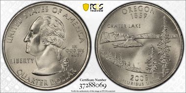 2005-P 25C Oregon MS69