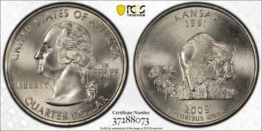 2005-P 25C Kansas MS68