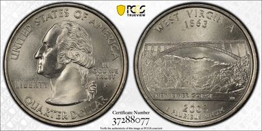 2005-P 25C West Virginia MS68