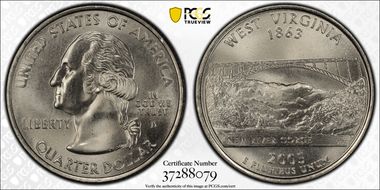 2005-D 25C West Virginia MS68