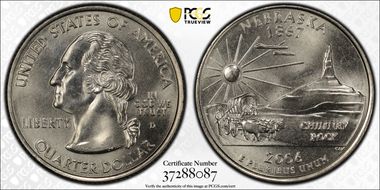 2006-D 25C Nebraska MS68