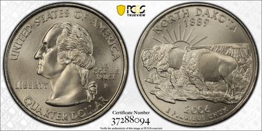 2006-P 25C North Dakota Satin Finish SP69
