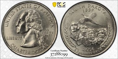 2006-D 25C South Dakota MS68