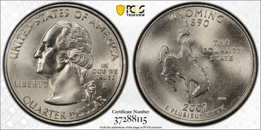 2007-D 25C Wyoming MS68