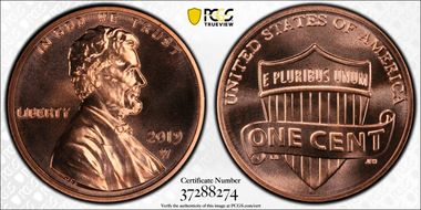 2019-W 1C Shield MS69RD