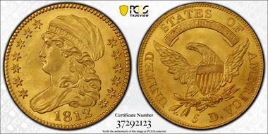 1812 $5 MS65+