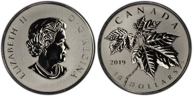 2019 $10 Red Maple SP69
