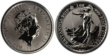 2019 £2 Britannia Radial Sunburst MS69