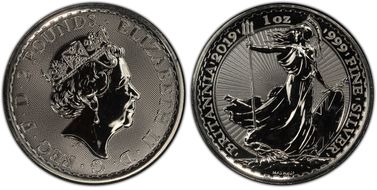 2018 £2 Britannia Radial Sunburst MS68